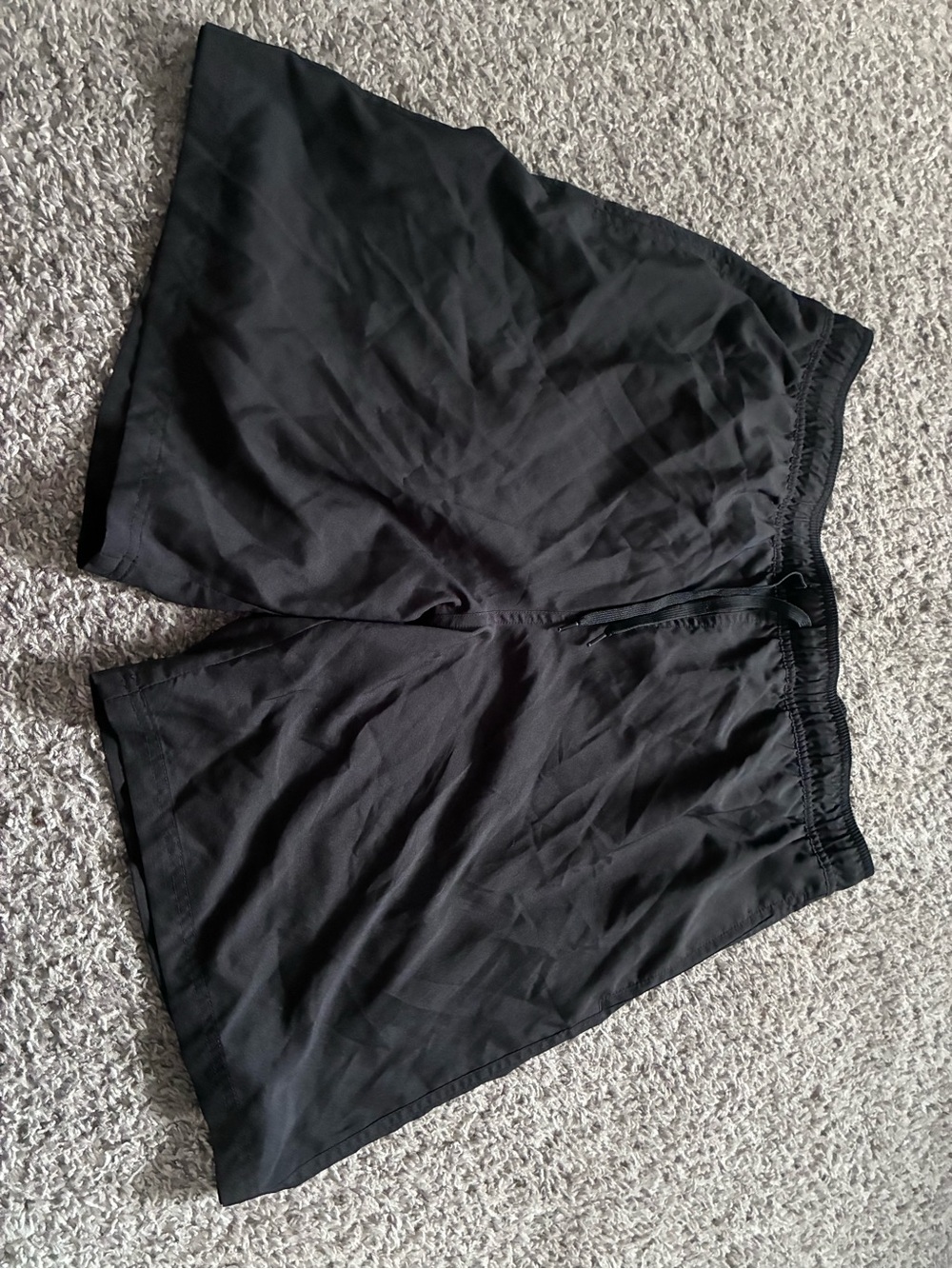 west loop Black Men's Athletic Shorts with Elastic Waist